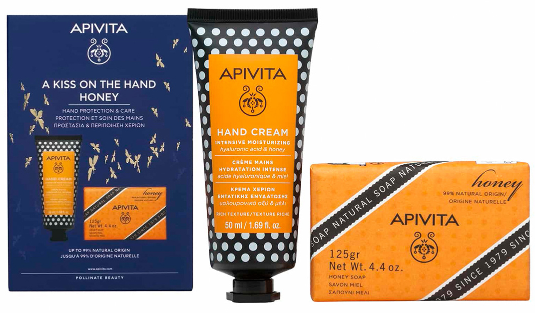 Apivita Promo Κρέμα Χεριών Mε Υαλουρονικό Οξύ & Μέλι 50ml & Φυσικό Σαπούνι Μέλι 125gr