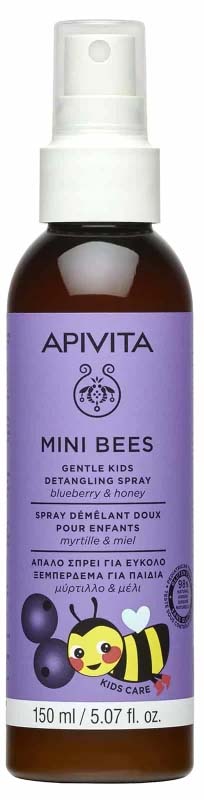 Apivita Mini Bees Gentle Kids Spray Για Ξεμπέρδεμα Για Παιδιά Με Μύρτιλο & Μέλι, 150ml