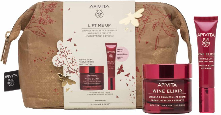 Apivita Promo Lift Me Up Πλούσιας Υφής 50ml & Αντιρυτιδική Κρέμα Lifting για Μάτια & Χείλη 15ml