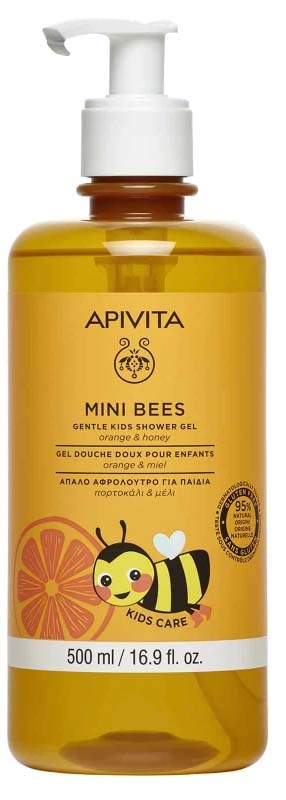 Apivita Mini Bees Kids Αφρόλουτρο Για Παιδιά Πορτοκάλι & Μέλι, 500ml