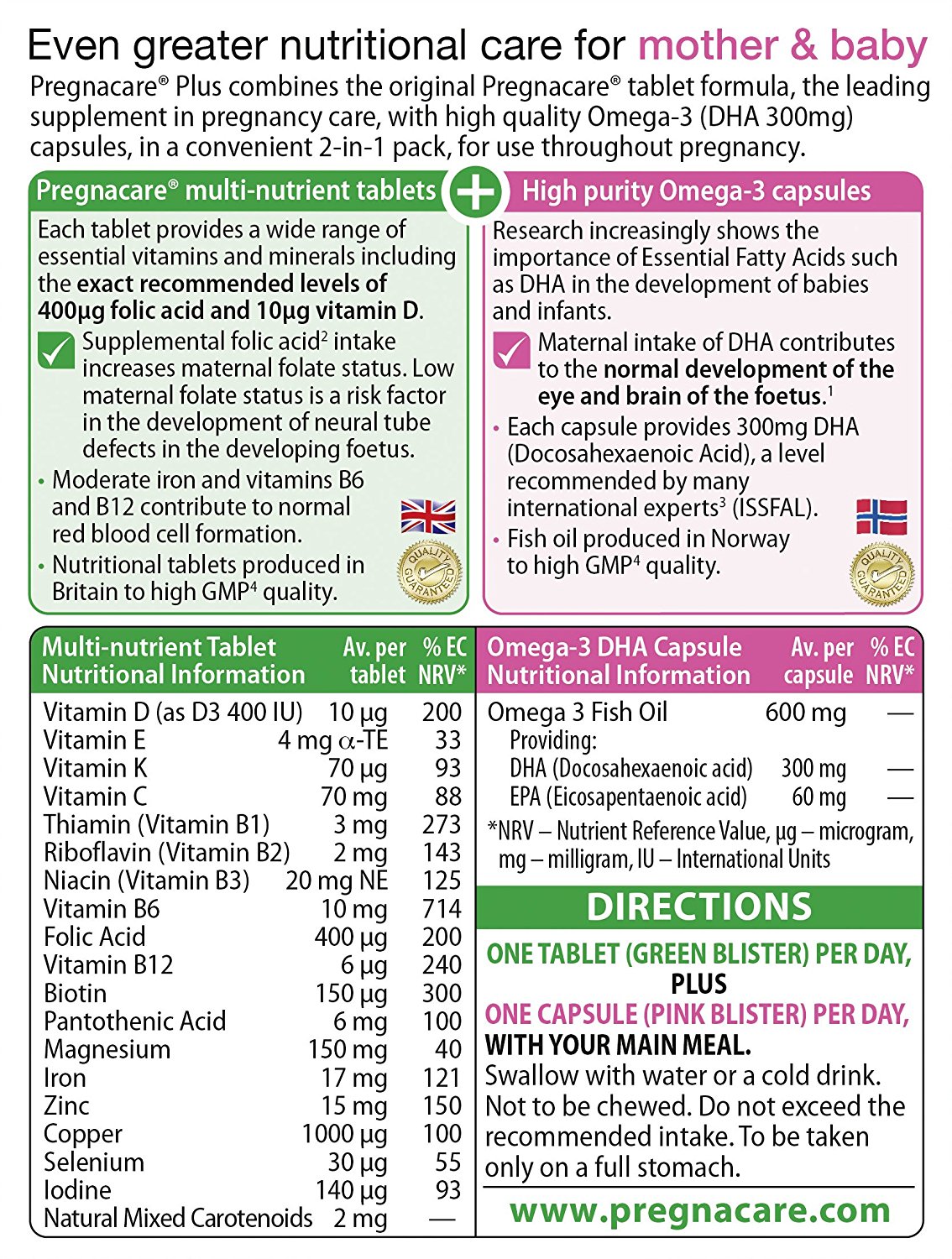 Vitabiotic Pregnacare Plus 28 Tampletes Original 28 Tampletes Wmega3 Hipharmacy To Online Farmakeio Ths Kalli8eas