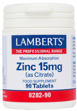 Lamberts Zinc 15mg (Citrate), 90 Tαμπλέτες