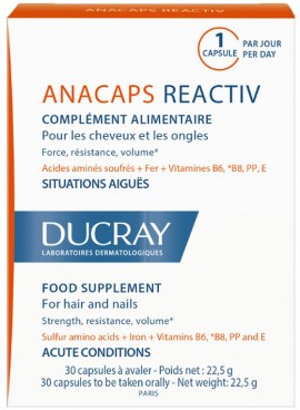 Ducray Anacaps Reactiv, 30 Kάψουλες