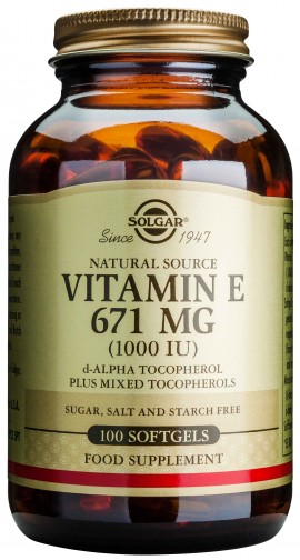 Solgar Vitamin E671mg 1000IU, 100 Κάψουλες