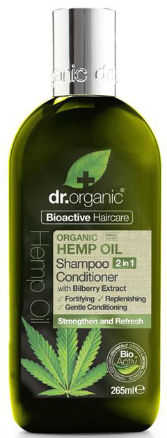 Dr. Organic Hemp Oil 2 in 1 Shampoo & Conditioner, 265ml