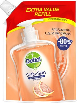 Dettol Refil Liquid Soap Grapefruit Pouch, 500ml