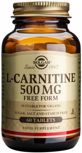 Solgar L- Carnitine 500mg, 60 Ταμπλέτες