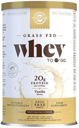 Solgar Whey To Go Protein Βανίλια, 338gr