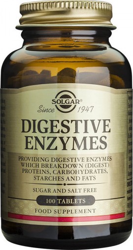 Solgar Digestive Enzyme, 100 Ταμπλέτες