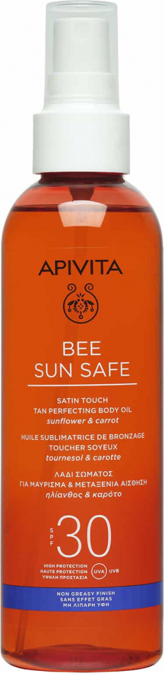 Apivita Bee Sun Safe Tan Perfecting Body Oil SPF30, 200ml