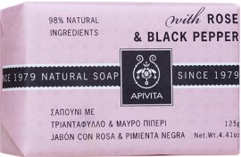 Apivita Σαπούνι Με Τριαντάφυλλο & Μαύρο Πιπέρι,125gr