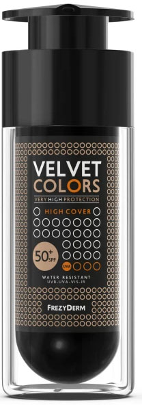 Frezyderm Velvet Colors High Cover SPF50+ Ματ Πλήρως Καλυπτικό Foundation Ανάλαφρης Υφής, 30ml