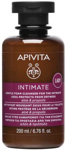Apivita Intimate Lady Υγρό Καθαρισμού Για Την Ευαίσθητη Περιοχή Με Αλόη & Πρόπολη,200ml