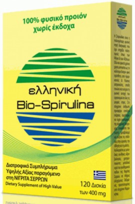 Protonex Ελληνική Bio-Spirulina 400mg, 120 Ταμπλέτες