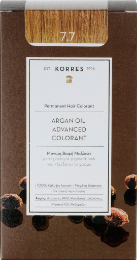 Korres Argan Oil Advanced Colorant 7.7 Μόκα, 50ml