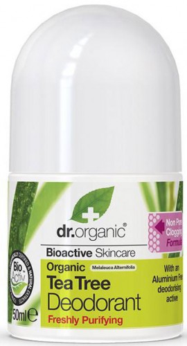 Dr. Organic Tea Tree Deodorant Roll On, 50ml