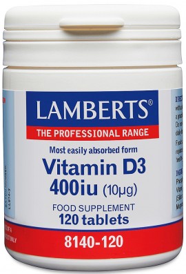 Lamberts Vitamin D3 400iu, 120 Tαμπλέτες