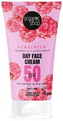 Natura Siberica Organic Shop Rasberry SPF50 Αντηλιακή Για Κανονική/Ξηρή Επιδερμίδα, 50ml