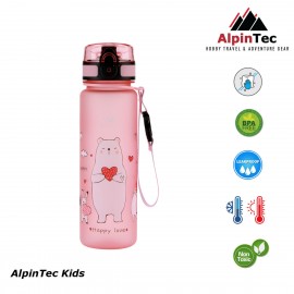 Alpintec Παγούρι Zoo Καρδούλα Ροζ , 500ml