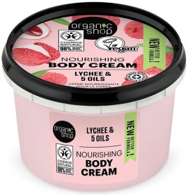 Natura Siberica Organic Shop Lychee & 5 Oils Body Cream, 250ml