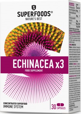 Superfoods Εχινάτσiα x3, 30 Κάψουλες