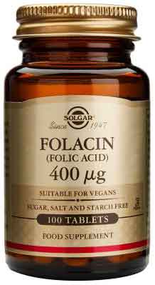 Solgar Folacin (Folic Acid) 400mg, 100 Ταμπέτες