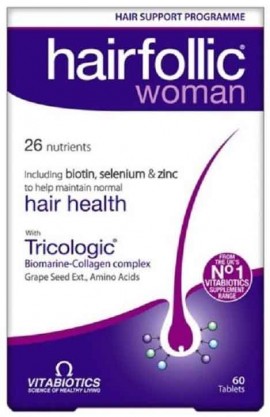 Vitabiotics Hairfolic Woman, 60 Ταμπλέτες