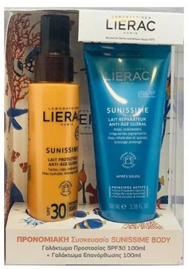 Lierac Sunissime Lait Protecteur Anti-Age Global SPF30, 100ml & Sunissime Anti-Age Global Apres Soleil, 100ml