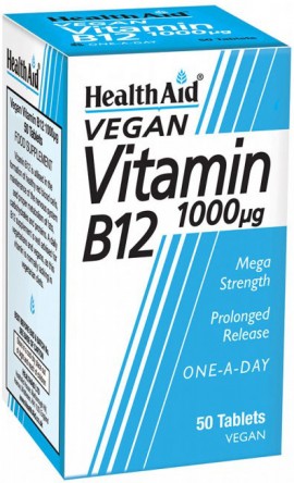 Health Aid Vitamin B12 1000mg, 100 Ταμπλέτες