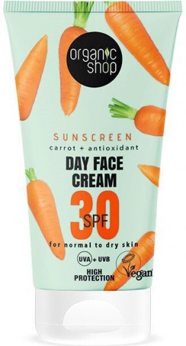 Natura Siberica Organic Shop Carrot SPF30 Αντηλιακή Για Κανονική-Ξηρή Επιδερμίδα, 50ml