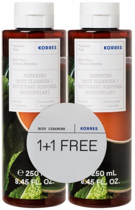 Korres Renewing Body Cleanser Mint Tea, 2x 250ml