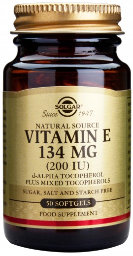 Solgar Vitamin E134mg 200IU, 50 Κάψουλες