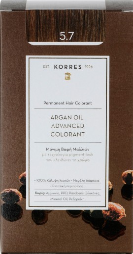 Korres Argan Oil Advanced Colorant 5.7 Σοκολατί, 50ml