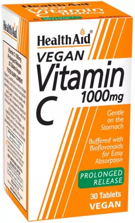 Health Aid Vitamin C Prolonged Release 1000mg, 30 Tαμπλετες