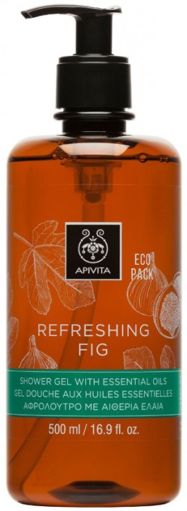 Apivita Refreshing fig Shower Gel With Essential Oils, 500ml