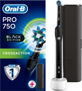 Oral-B Pro 750 Black & Δώρο Θήκη Ταξιδίου