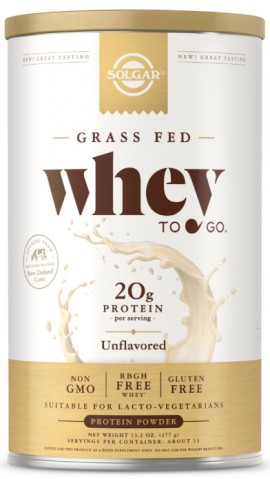 Solgar Grass Fed Whey to Go Protein Χωρίς Γεύση, 377gr