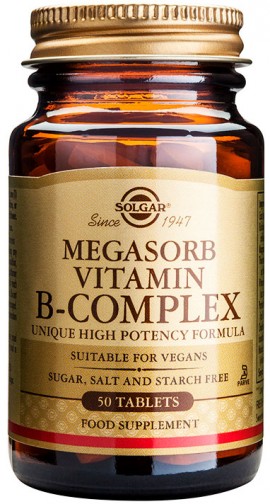 Solgar Megasorb B- Complex, 50 Ταμπλέτες