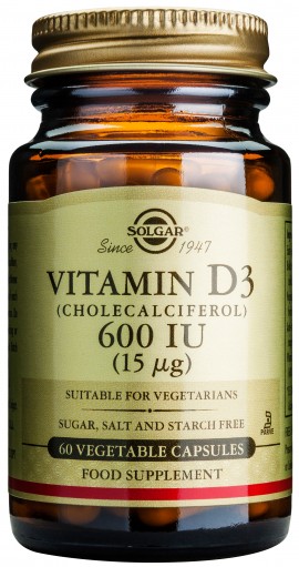 Solgar Vitamin D3 600IU, 60 Κάψουλες