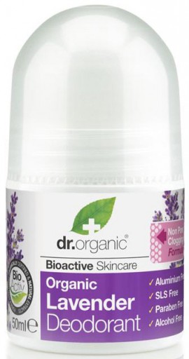 Dr. Organic Lavender Deodorant Roll On, 50ml