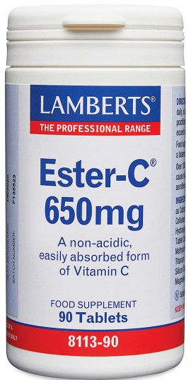 Lamberts Ester-C 650mg, 90 Ταμπλέτες