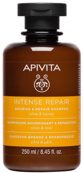 Apivita Nourish & Repair Σαμπουάν Mε Ελιά & Μέλι, 250ml