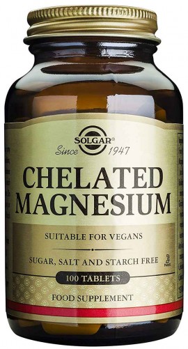 Solgar Chelated Magnesium 100mg, 100 Ταμπλέτες