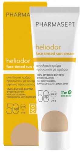 Pharmasept Heliodor Face Sun Cream Mε Χρώμα SPF 50, 50ml