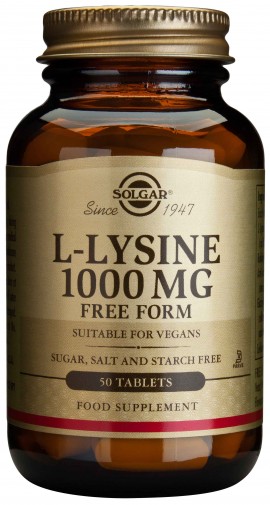 Solgar L- Lysine 1000mg, 50 Tαμπλέτες