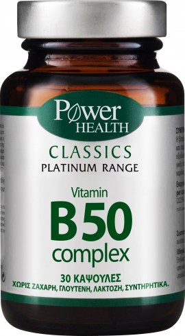 Power Health Platinum Vitamin B50 Complex, 30 Κάψουλες