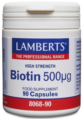 Lamberts Biotin 500mcg, 90 Κάψουλες