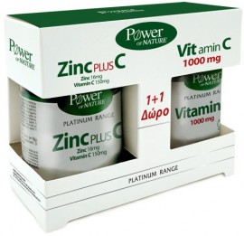 Power Health Zinc Plus 16mg Vit.C 150mg 30 Tαμπλέτες & Vit.C 1000mg 20 Tαμπλέτες