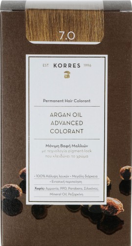 Korres Argan Oil Advanced Colorant 7.0 Ξανθό, 50ml