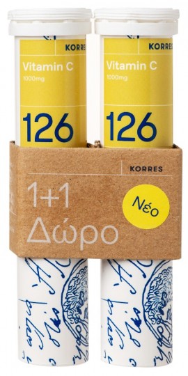 Korres Vitamin C 1000mg, 2x 18 Αναβράζοντα Δισκία
